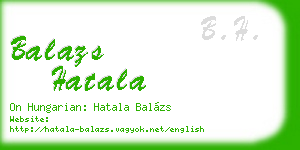 balazs hatala business card